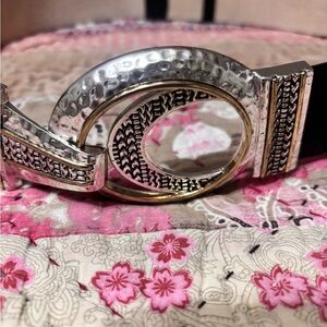 Chico's Textured Silver and Gold Belt